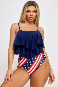 2508 Margaret Tankini Set (Color: USA, size: S)