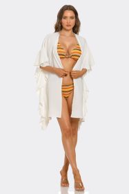 2700 Flutter Free Kimono (Color: White, size: S)