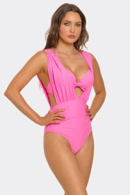 2784 Lucie Swimsuit Set (Color: Pink, size: S)