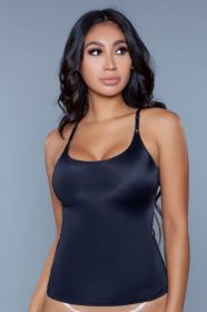 2007 Figure Hugged Top (Color: black, size: S/M)