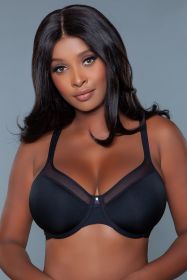 2215 Seamless Kristy Full Coverage Bra (Color: black, size: F)