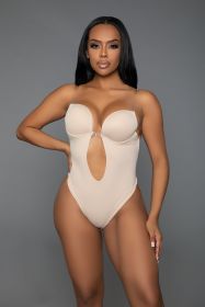 2348 Looking Curvy Bodysuit Shaper (Color: Nude, size: 3X/4X)