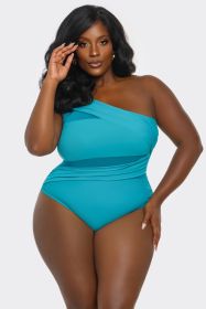 2512 Jaqueline Swimsuit (Color: Teal, size: 3X)