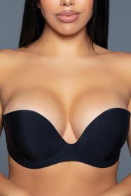 2305 Barely Even There Adhesive Bra (Color: black, size: D)
