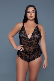 2268 Jolene Bodysuit (Color: black, size: XL)